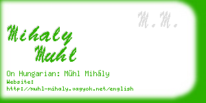 mihaly muhl business card